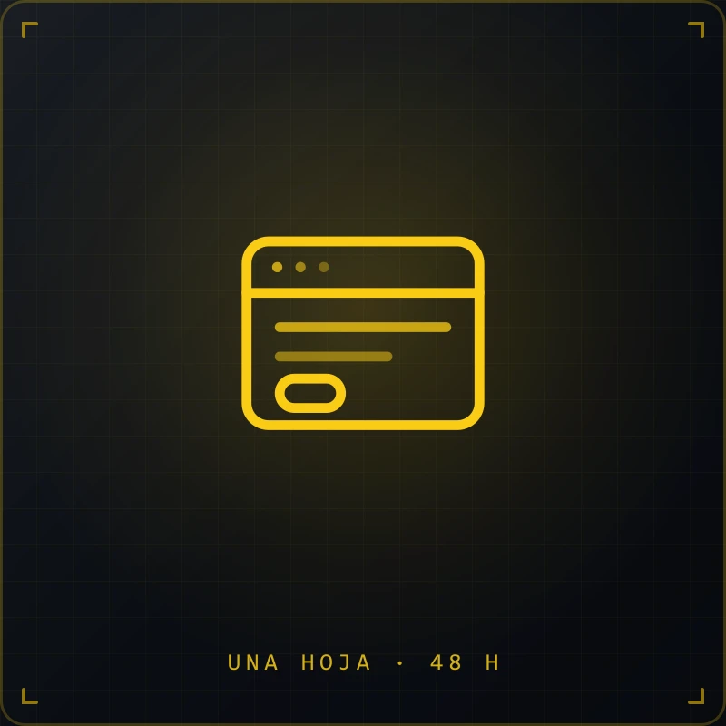 Página Web de una Hoja en 48 Horas