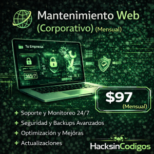 Mantenimiento Web Corporativo (mensual)