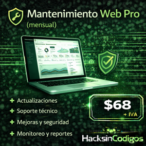 Mantenimiento Web Pro (mensual)